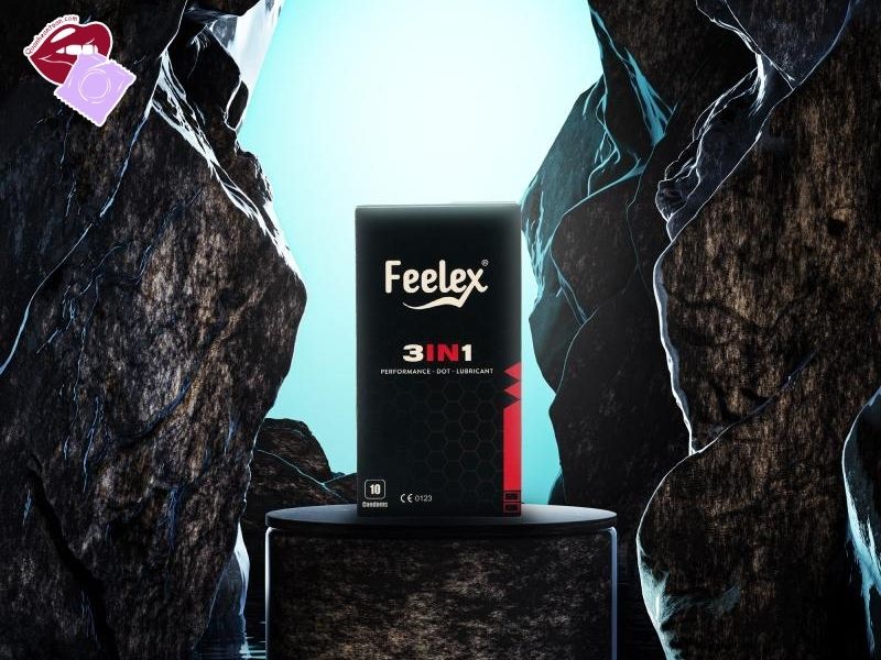 Bao cao su Feelex Gân Gai 3in1 Nhiều Gel
