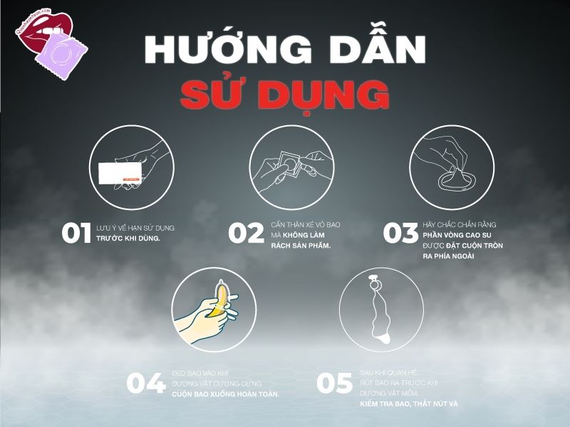 Hướng dẫn sử dụng bao cao su gai an toàn